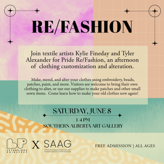 Pride ReFashion Workshop with Tyler Alexander and Kylie Fineday