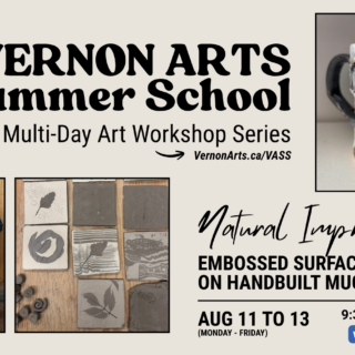 Natural Impressions: Embossed Surface Texture on Handbuilt Mugs | VASS Workshop w/ Brenda Danbrook