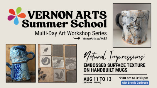 Natural Impressions: Embossed Surface Texture on Handbuilt Mugs | VASS Workshop w/ Brenda Danbrook